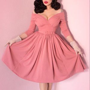 Starlet Swing Dress in Rose Pink - Vixen by Micheline Pitt